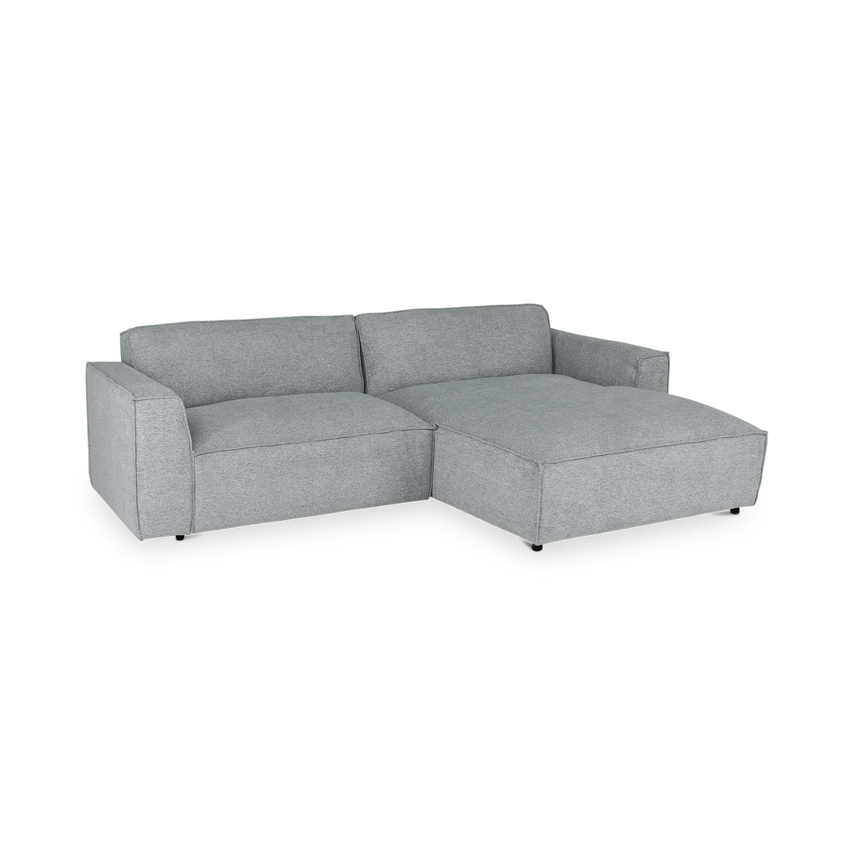 Hoeksalon CASTOR Lonchair Rechts Grijs