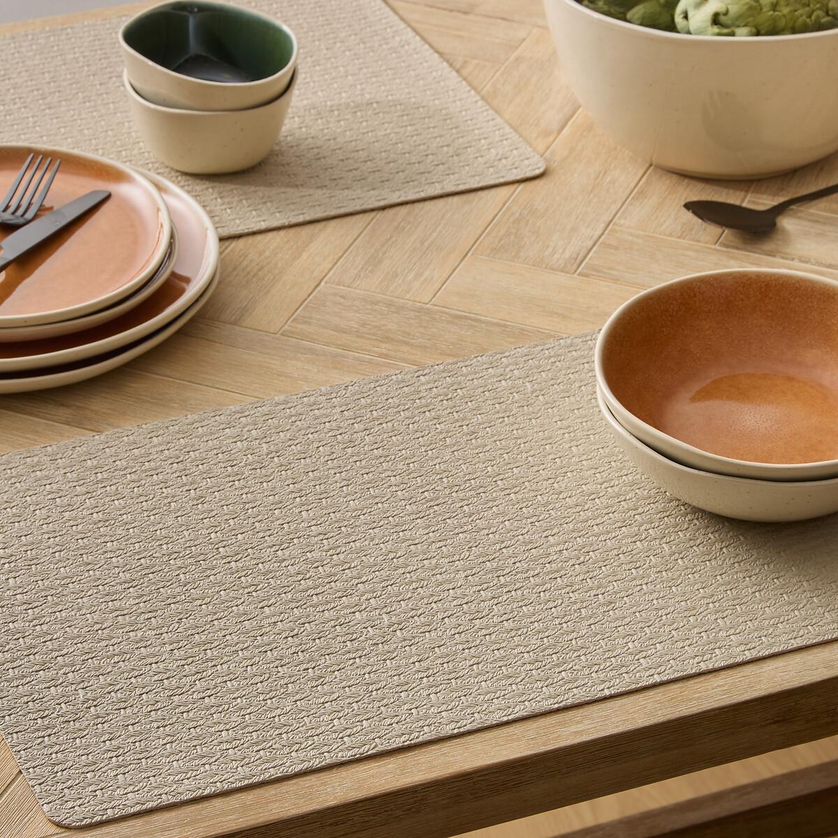 Placemat ELLI Rechthoek PU Beige
