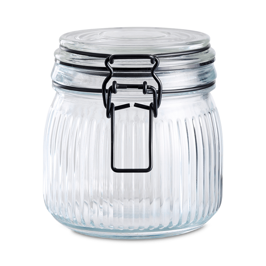 Voorraadbokaal NORDIC 0.5l Glas/Met. Zwart Voorraadbokaal NORDIC 0.5l Glas/Met. Zwart