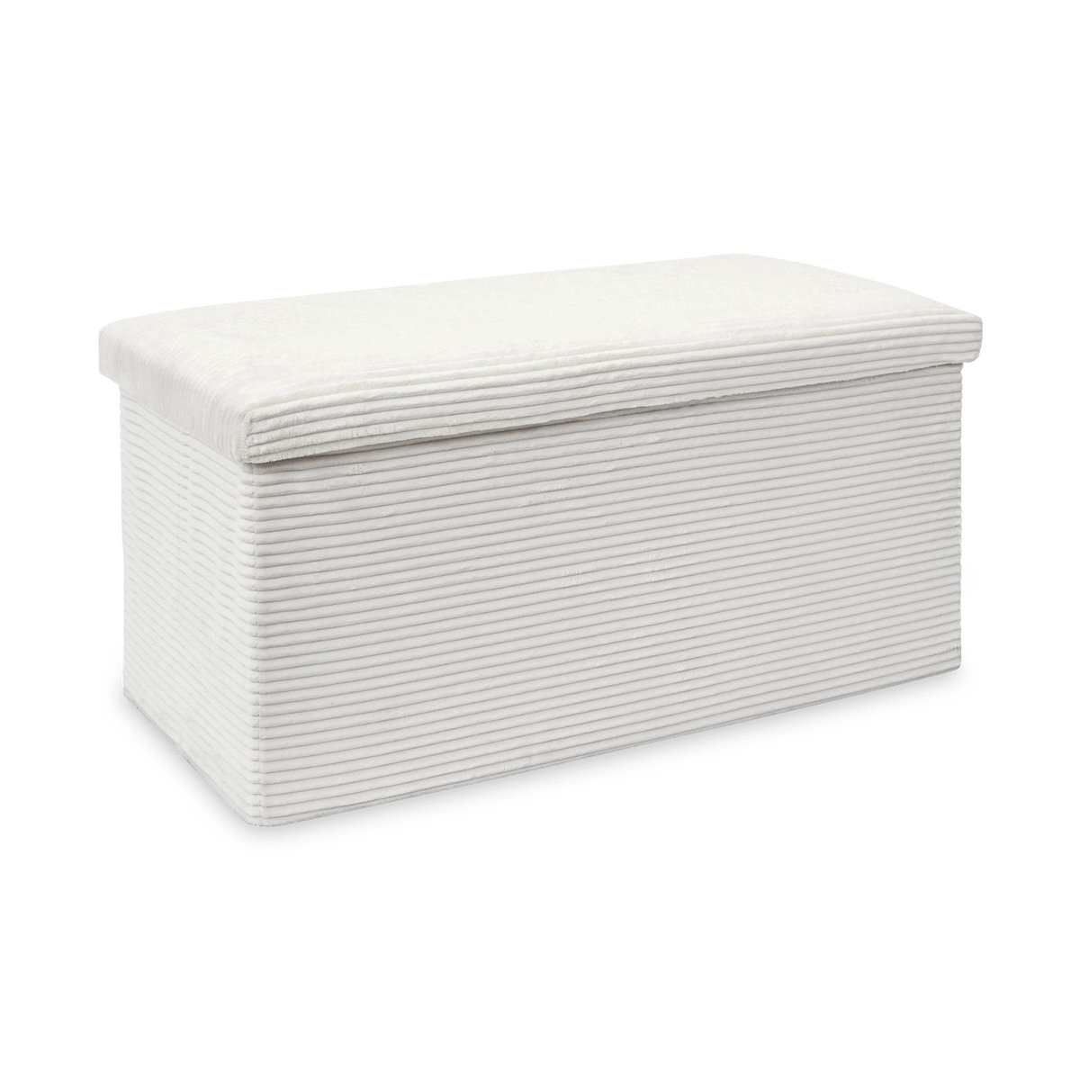Opbergpouf COLLETE Rh Rib Wit