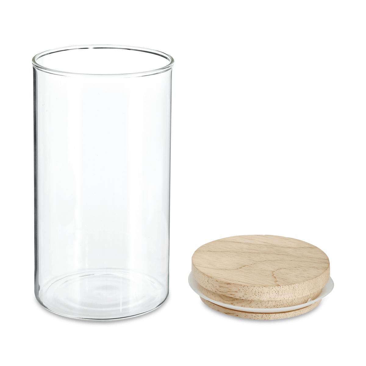 Voorraadpot BJORN Glas Hout 1.6l