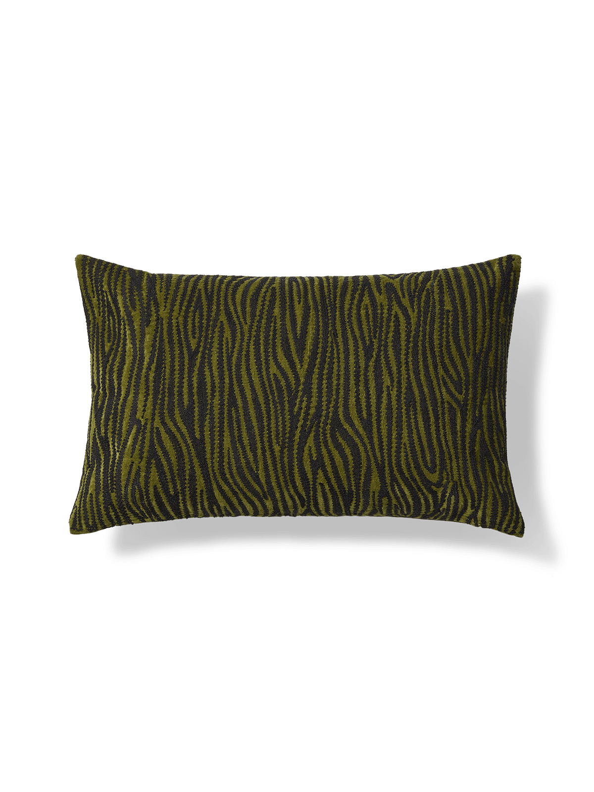 Davina kussenhoes van katoen met groen zebraborduursel 40 x 60 cm