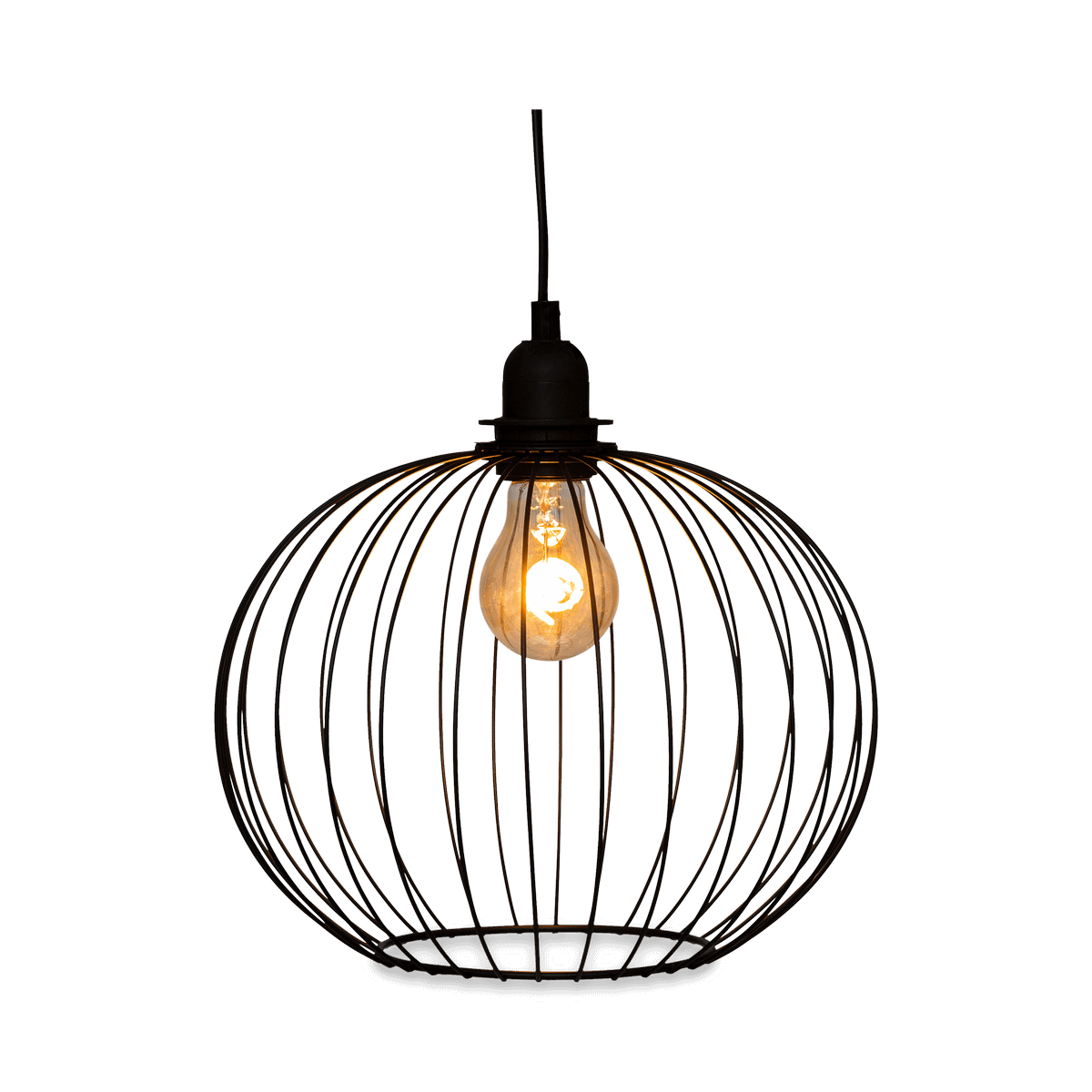 Hanglamp VILIA Rond Met. Zwart