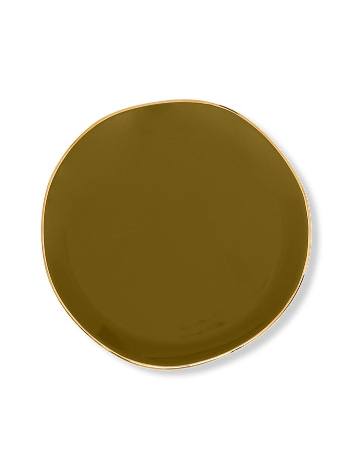 Bord Good Morning Ambergroen Ø17 cm