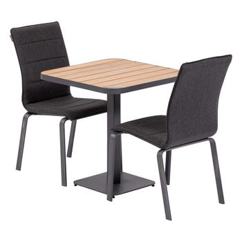 Tuintafel AOSTA Grafiet/Acacia 70,5x70,5 Tuintafel AOSTA Grafiet/Acacia 70,5x70,5