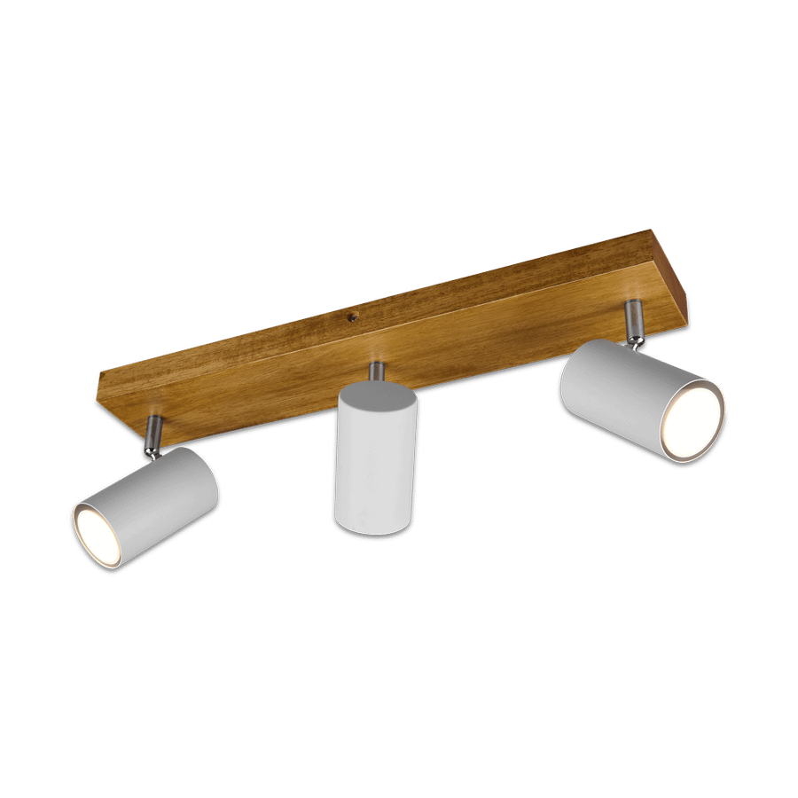 Spot MARLEY 3-Delig Hout/Metaal Wit Spot MARLEY 3-Delig Hout/Metaal Wit