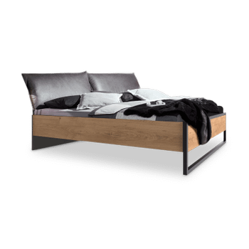 Bed KICK Plankeneiche/Raw Steel 160x200 Bed KICK Plankeneiche/Raw Steel 160x200