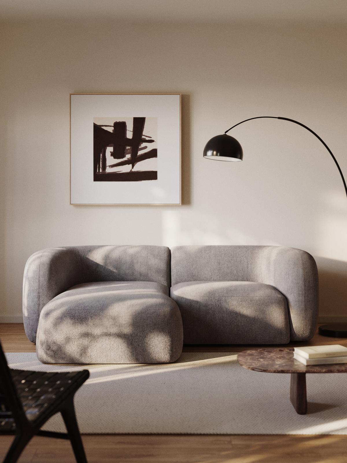 Hoeksalon Martina Longchair links Steenkleur B230