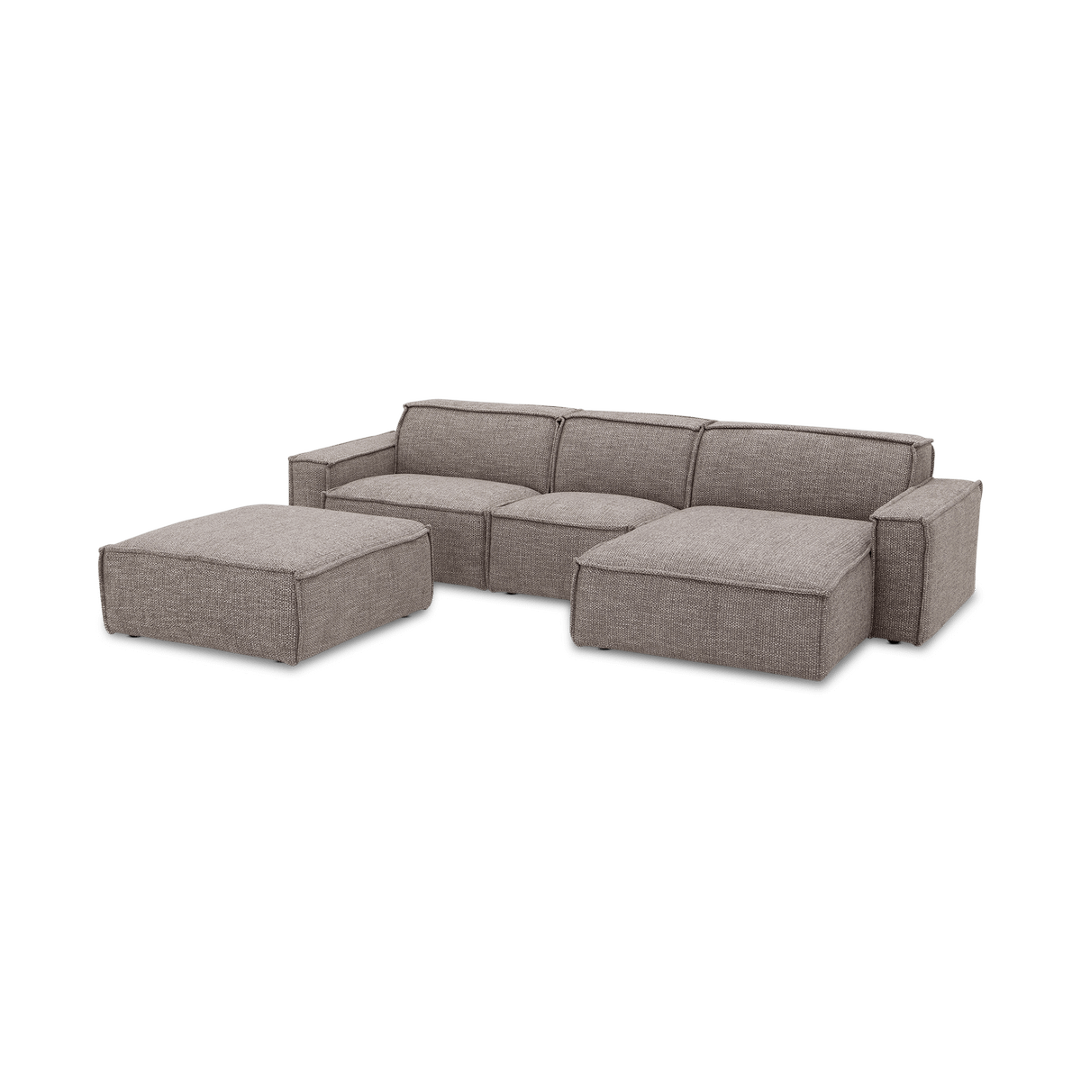 Hoeksalon HUDSON Taupe Longchair Rechts B307