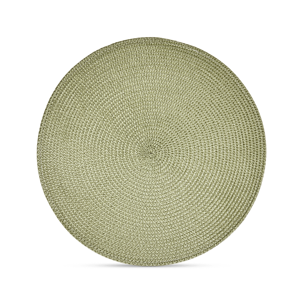 Placemat BRAID Rond Olijfgroen