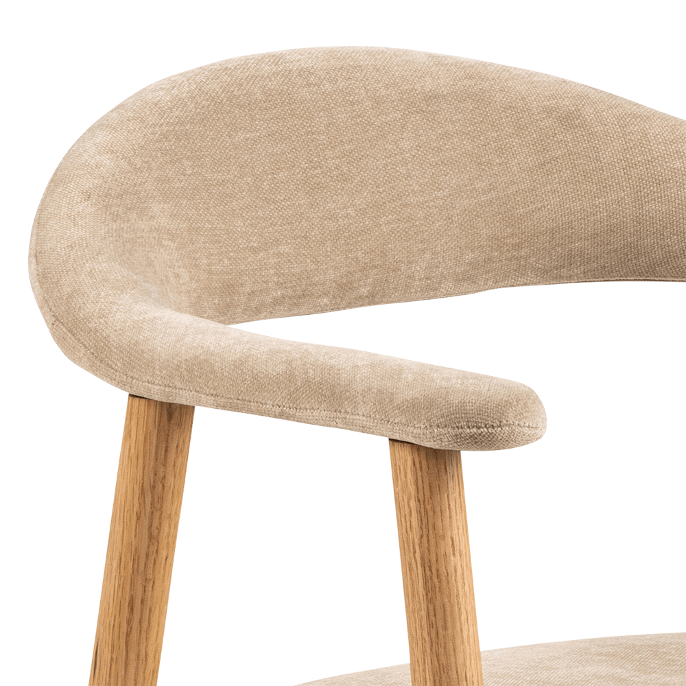 Armstoel COLETTE Danny Beige - Poot Eik Armstoel COLETTE Danny Beige - Poot Eik