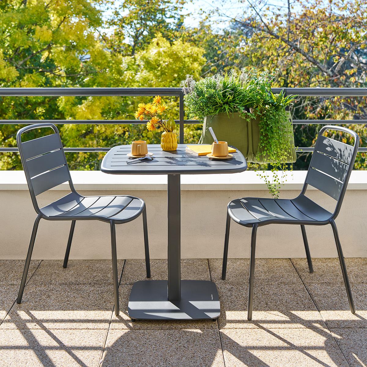 Tuintafel ROSSANO Grafiet 70x70