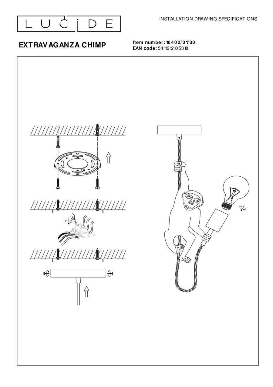 Hanglamp CHIMP Goud