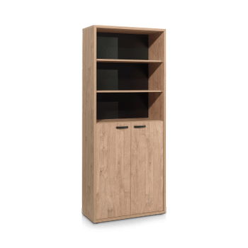 Opbergkast met nissen UPGRADE Golden Oak H216 Opbergkast met nissen UPGRADE Golden Oak H216