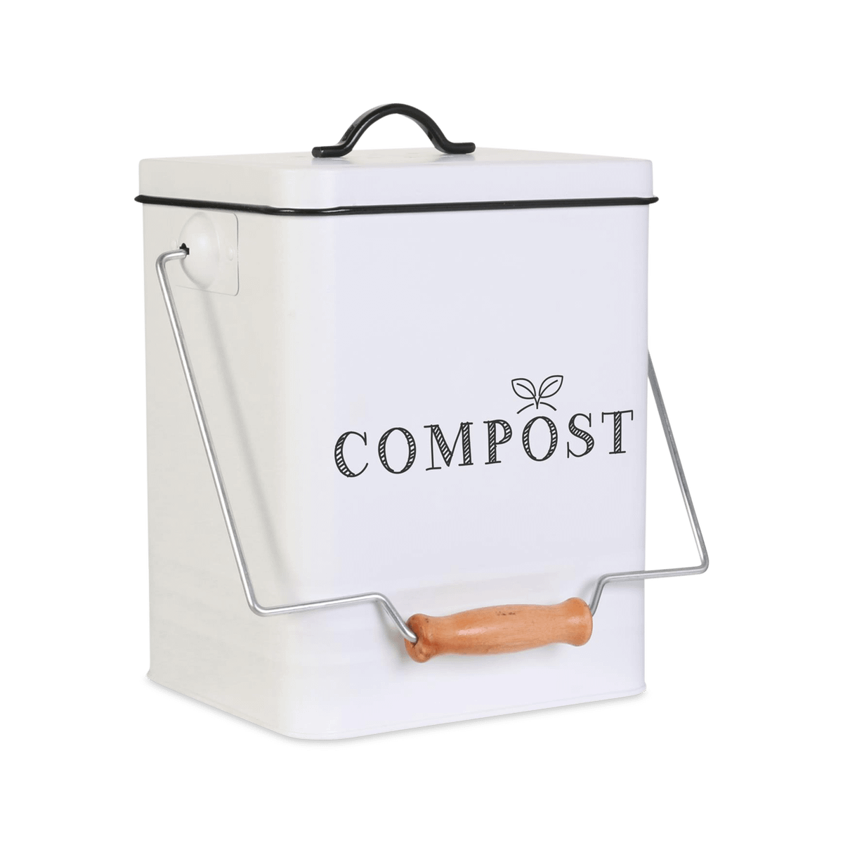Compostemmer COMPOST 5l RH Met. Wit/Zwart