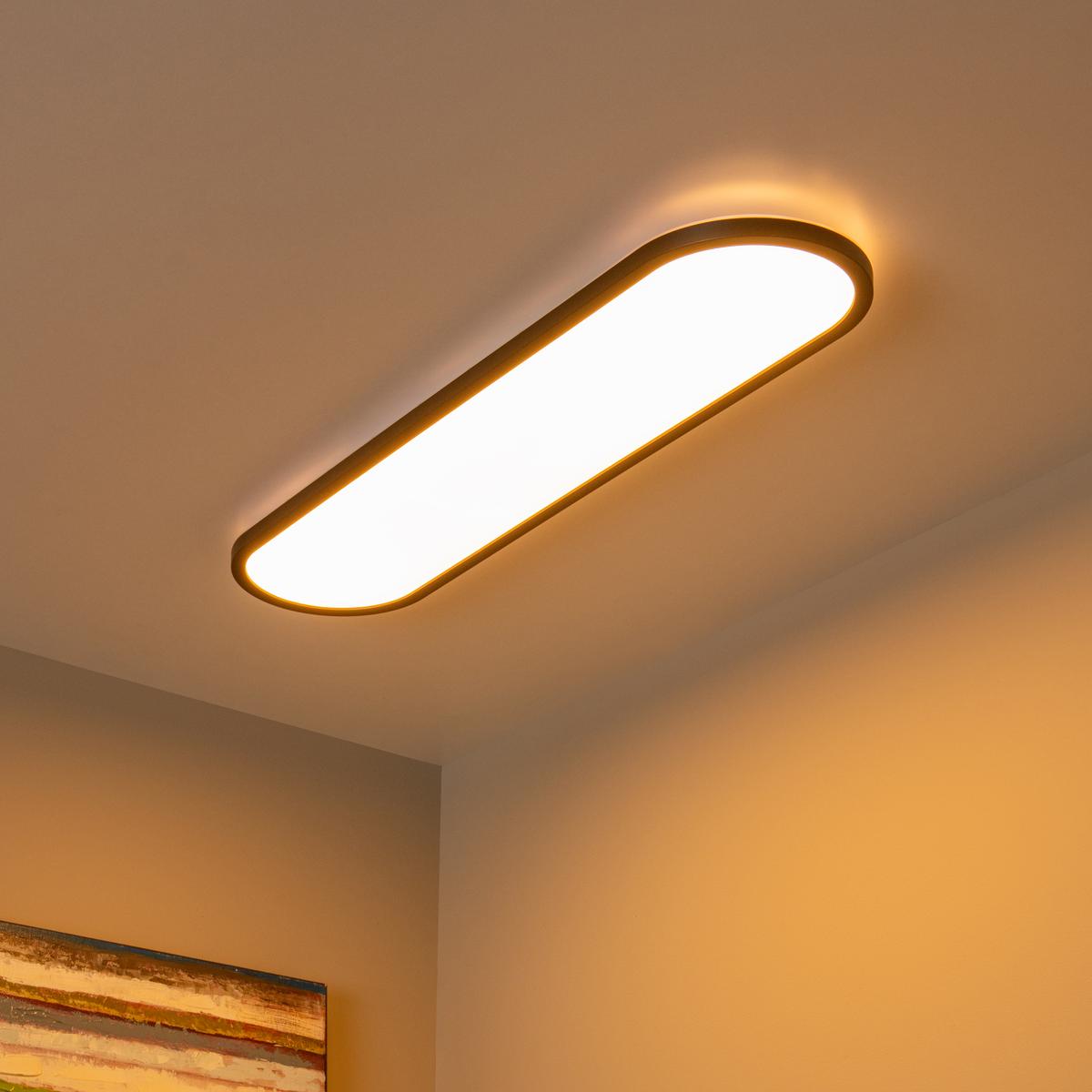 Plafonnier ELLY XL Ovaal Zwart