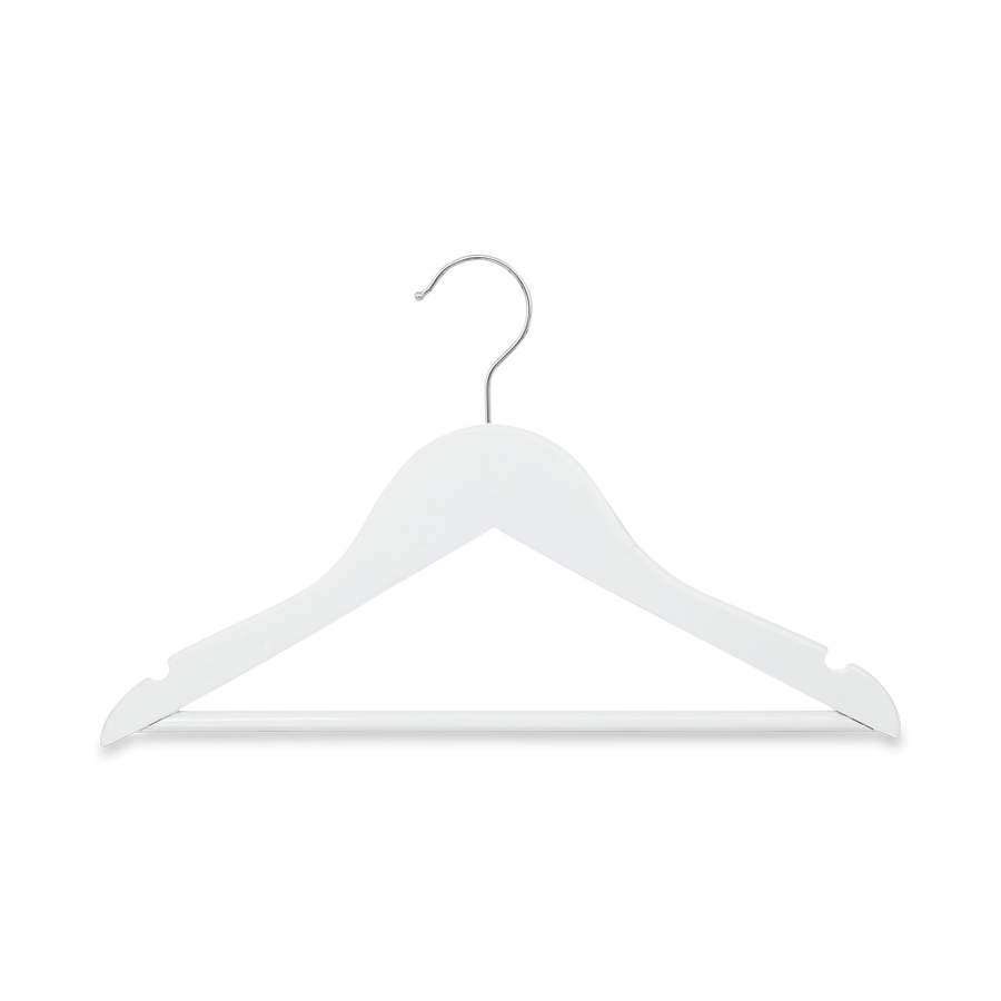 S/4 Kleerhanger WITTI Hout Wit S/4 Kleerhanger WITTI Hout Wit