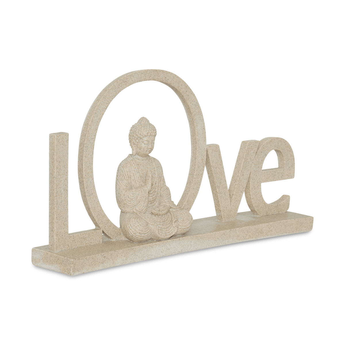 Decowoord LOVE Boeddha Poly Beige