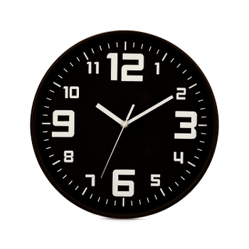 Klok URIS Rond Zwart Klok URIS Rond Zwart