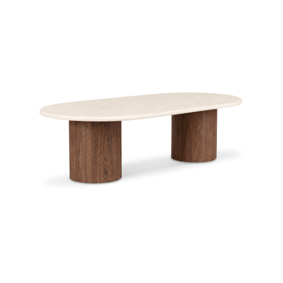 Salontafel MONSOON 125x65 Concrete Terrazzo/Walnoot