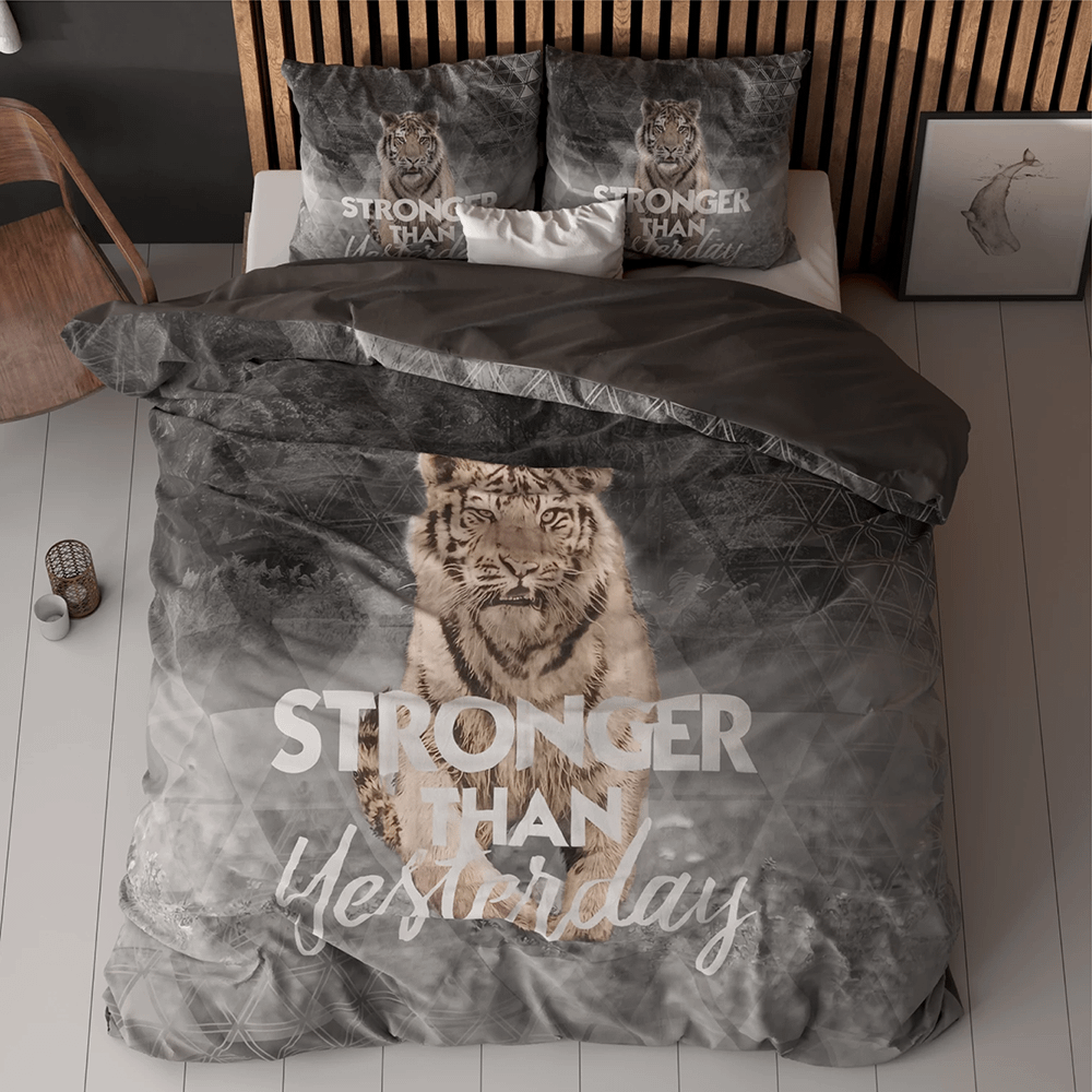 Dekbedovertrek STRONGER THAN 240x200 Grijs