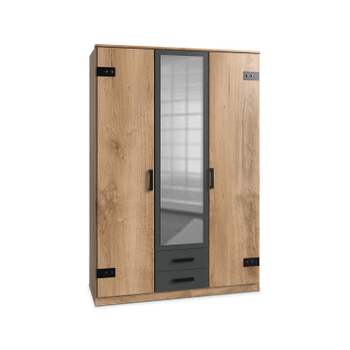 Kleerkast HUVAR Plankeneiche/Graphite B135 Kleerkast HUVAR Plankeneiche/Graphite B135