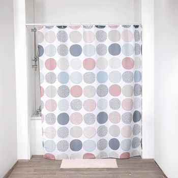 Douchegordijn ROUNDS Multi Incl. 12Haak Douchegordijn ROUNDS Multi Incl. 12Haak