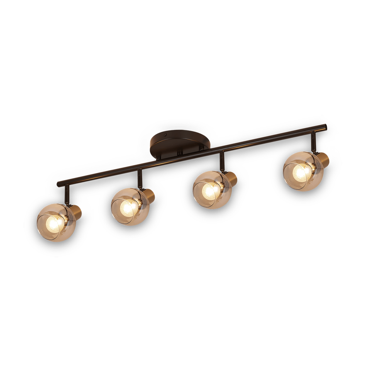 Spot OSIRA 4Del. Zwart/Glas Amber