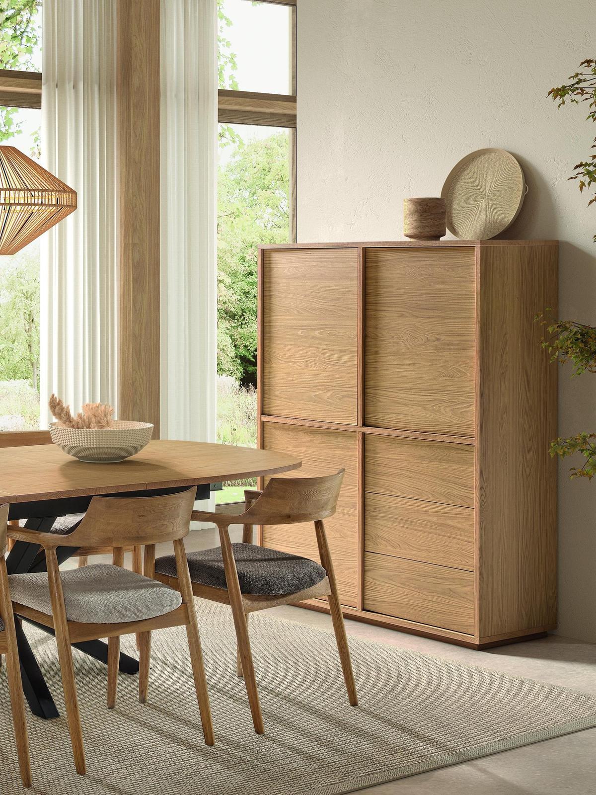 Wandkast Yamato in lichte eikkleur