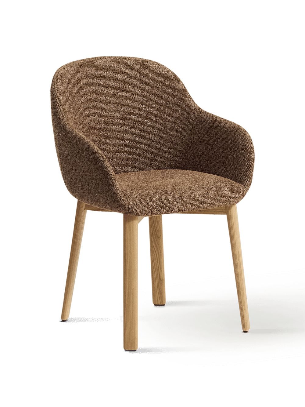 Armstoel Meila Terracotta/Licht hout