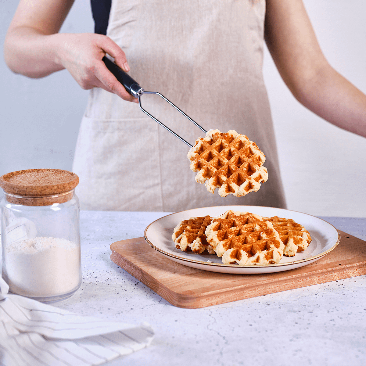 Wafelvork DAYLIA RVS Zwart