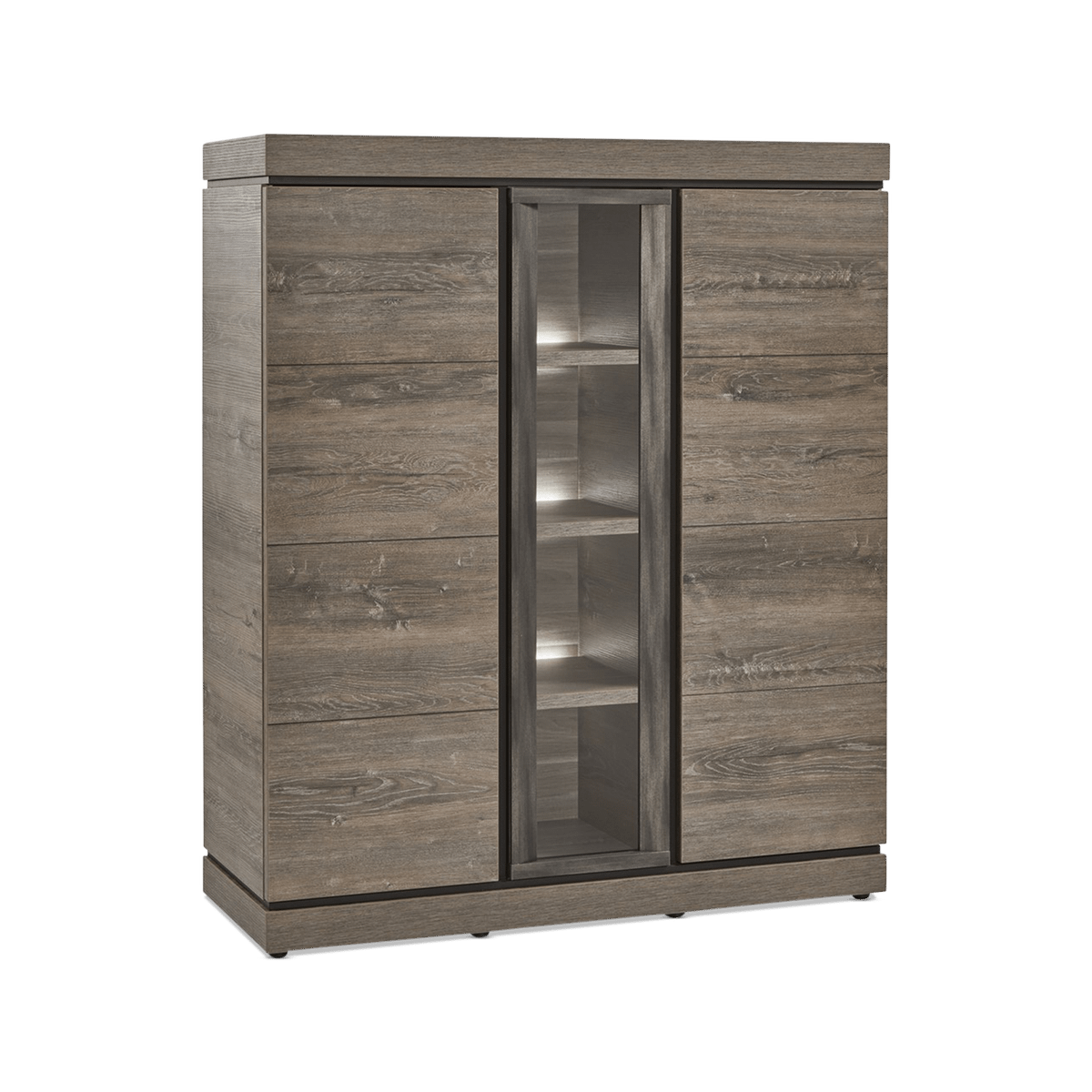 Vitrine KASIMO Eik Donkerbruin B134