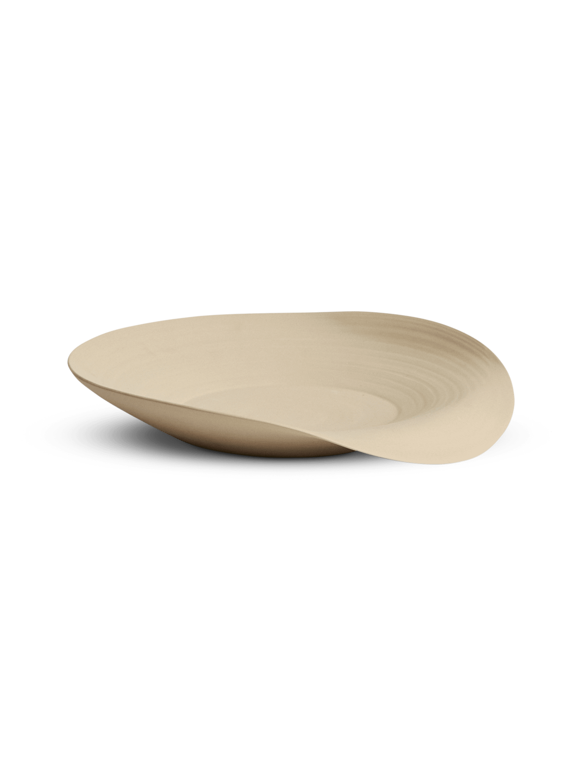 Ebenor schaal van beige keramiek ⌀40 cm