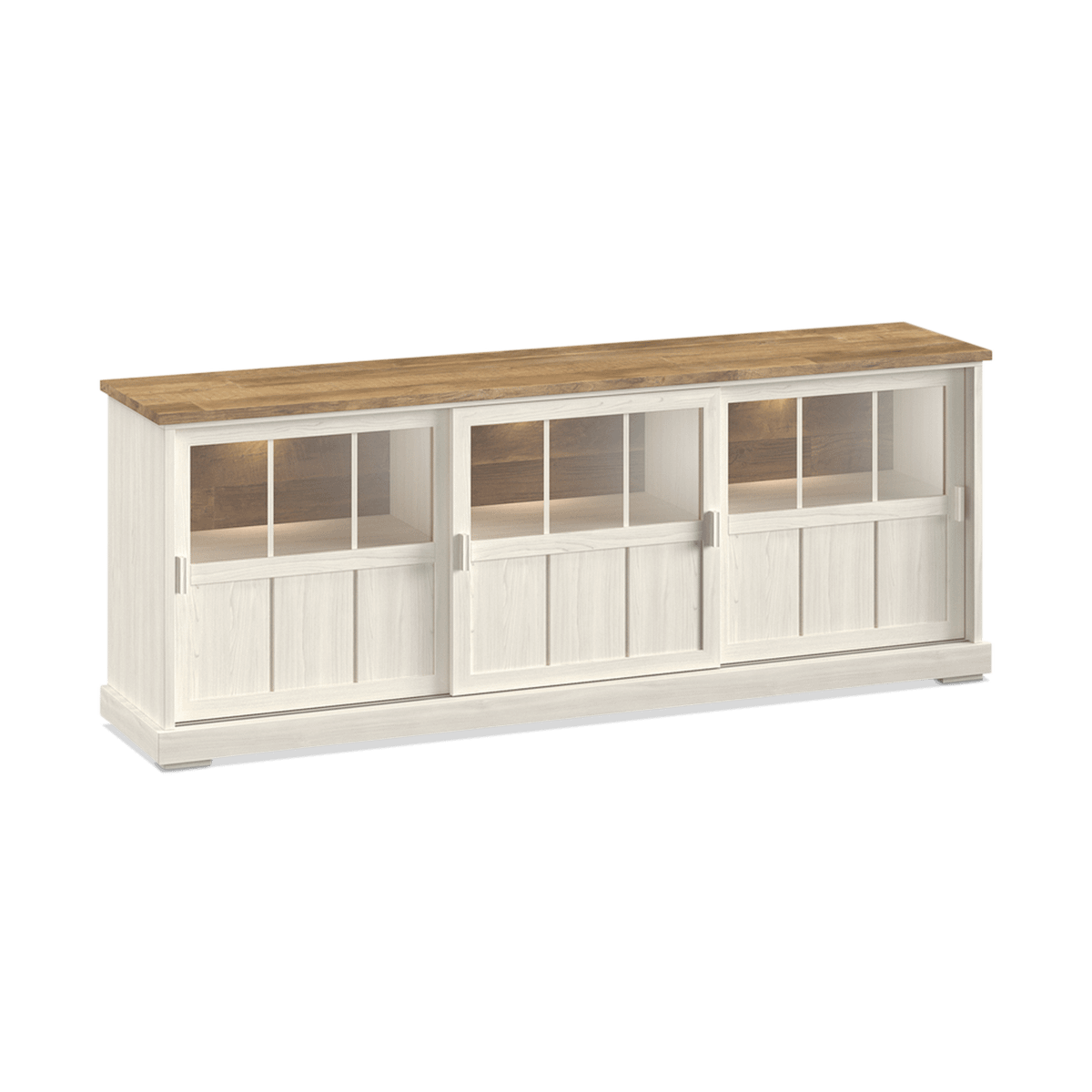 Dressoir TOLUCA Lariks/Old Teak met Glas B233