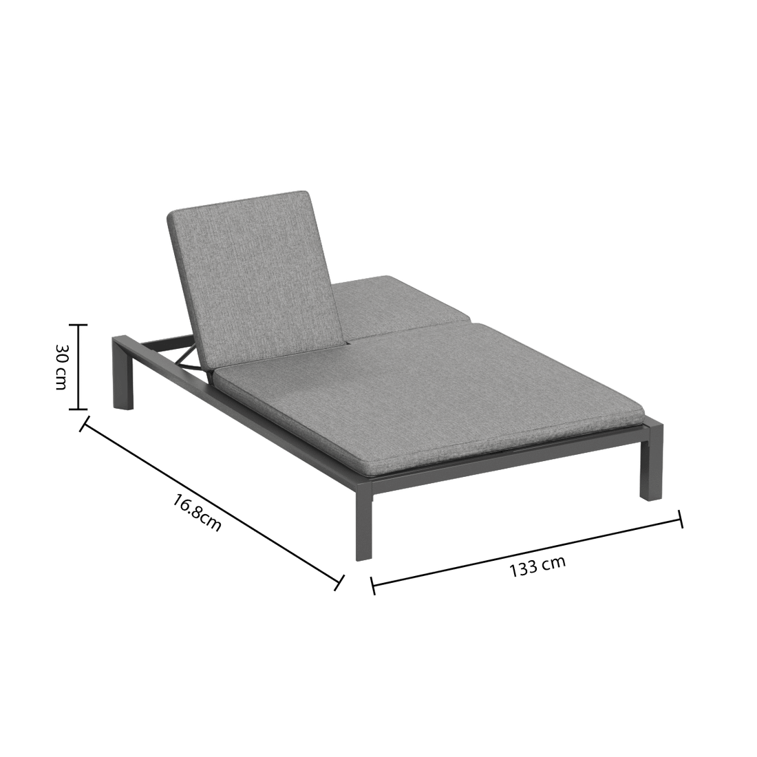 Ligbed Verstelbaar 2pers. FURORE Grafiet Ligbed Verstelbaar 2pers. FURORE Grafiet