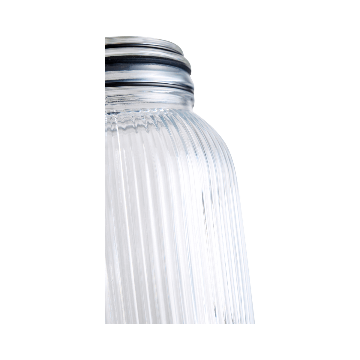 Voorraadbokaal NORDIC 1.9l Glas/Met. Zwart