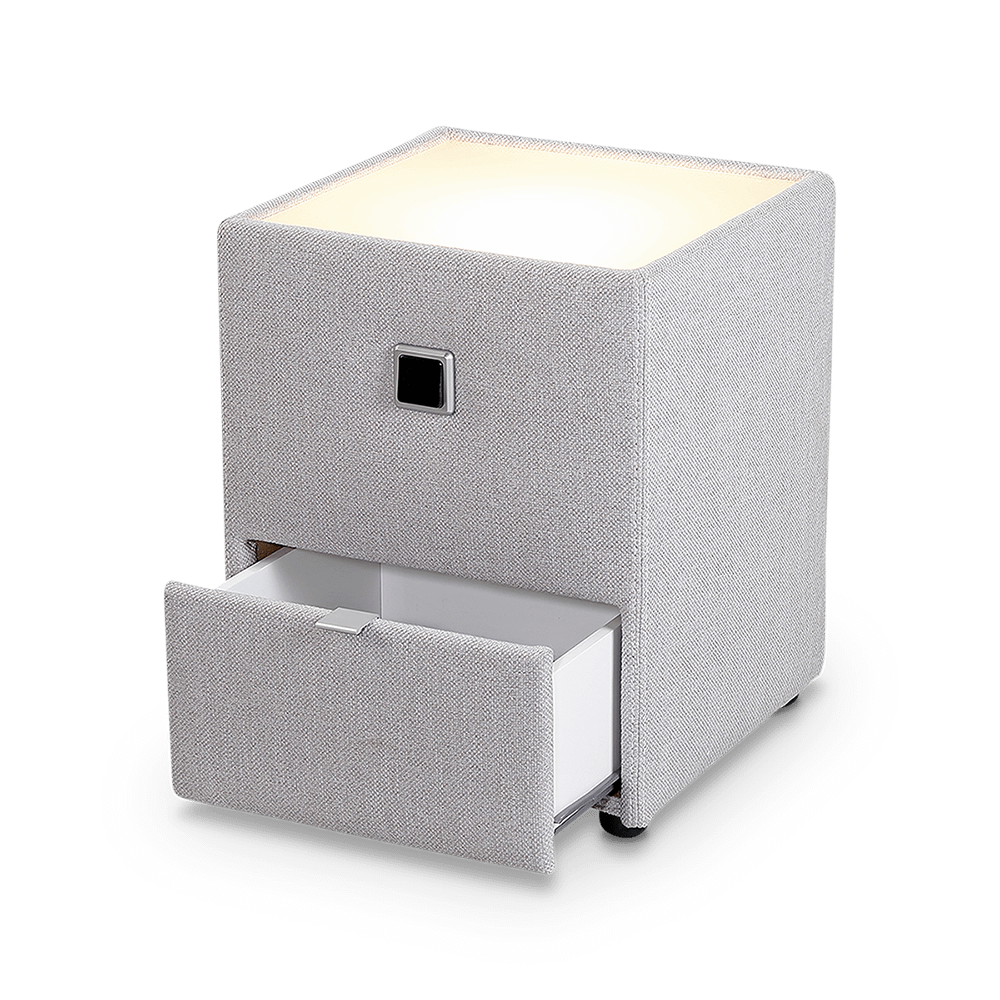 Nachttafel ASTEN Stof 474/09 Lichtgrijs Nachttafel ASTEN Stof 474/09 Lichtgrijs