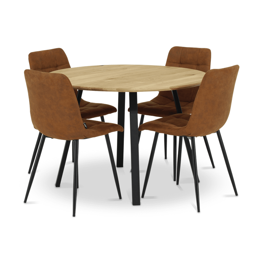 Eettafel NEWTON Ø110 Massief Eik Eettafel NEWTON Ø110 Massief Eik