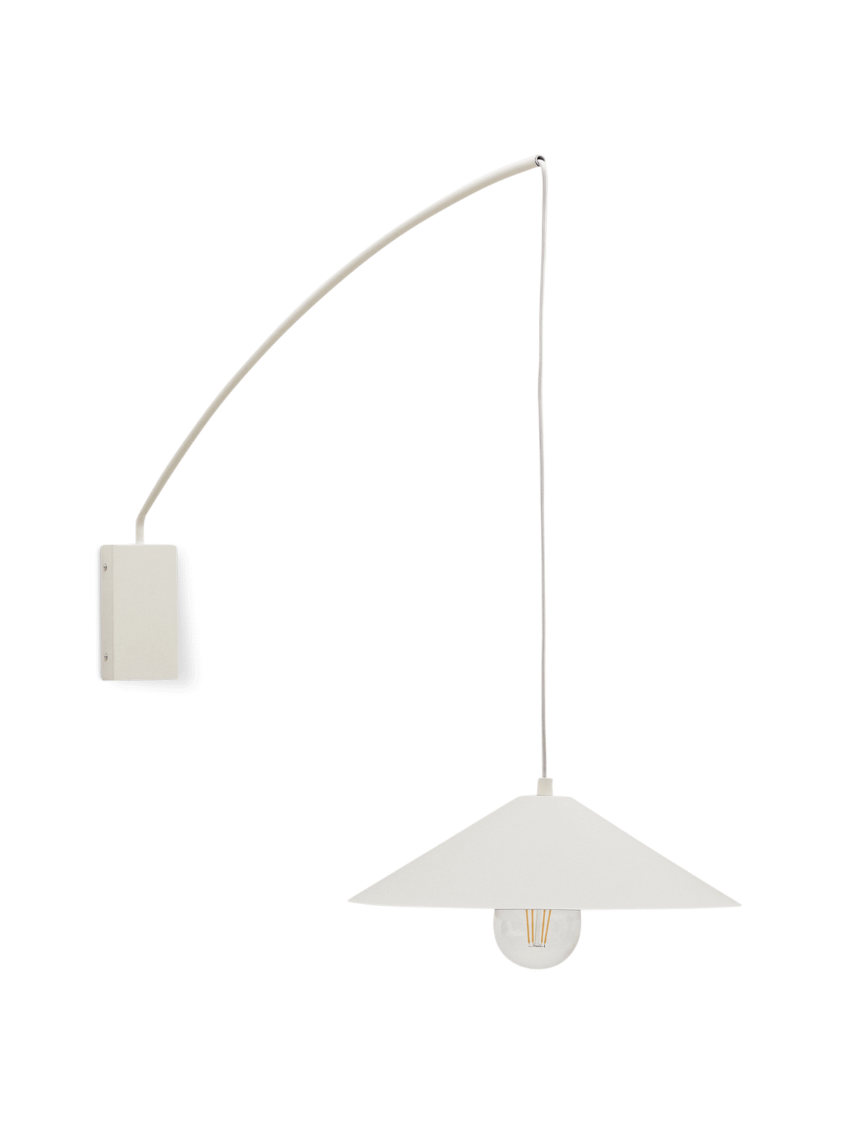 Kally wandlamp van metaal met beige gelakte afwerking