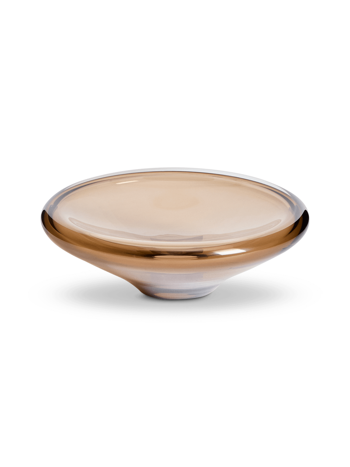 Schaal Zolira van bruin glas ⌀27 cm