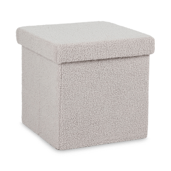 Opbergpouf TELLIA Teddy Grijs Opbergpouf TELLIA Teddy Grijs