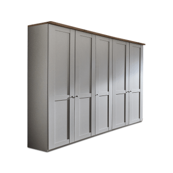 Slaapkamer NAVAN: Kleerkast 250cm met Lijst + Bed 160x200 + 2x Nachttafels Slaapkamer NAVAN: Kleerkast 250cm met Lijst + Bed 160x200 + 2x Nachttafels