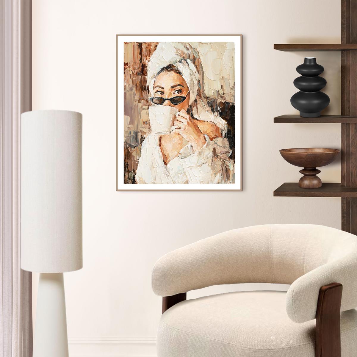 Frame WAKING UP Hout 40x50