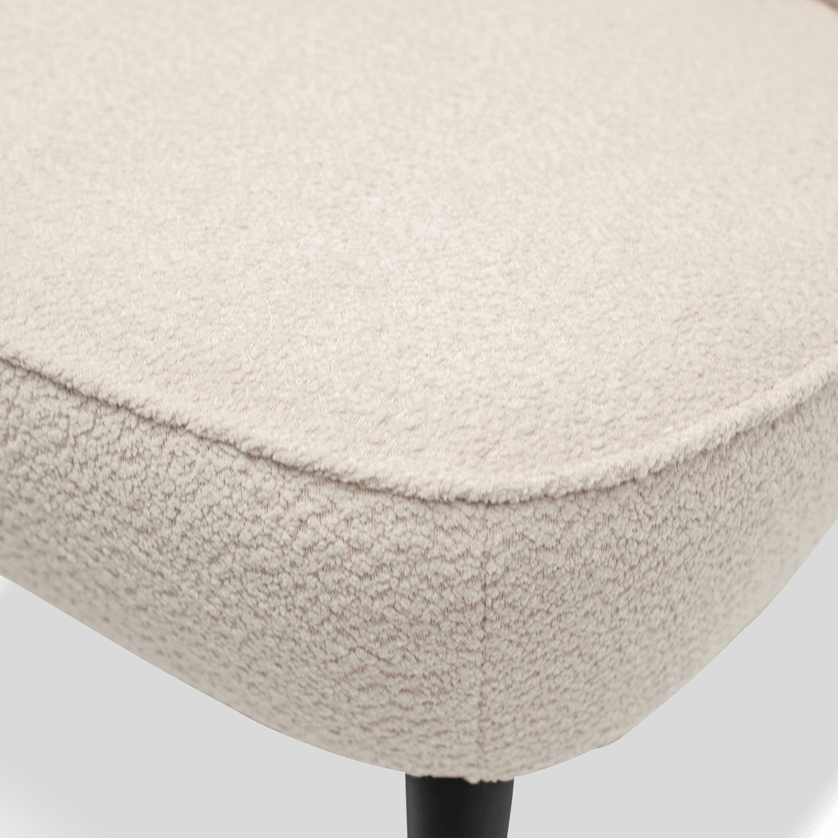 Fauteuil CORKSCREW Crème Bouclé