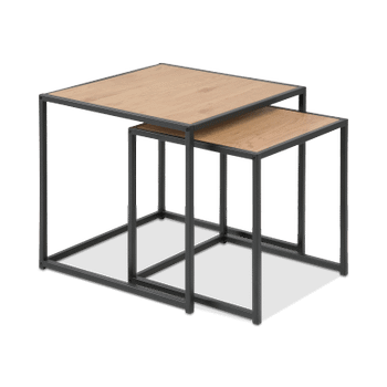 Bijzettafel Set van 2 BOKSKAP Wild Oak Bijzettafel Set van 2 BOKSKAP Wild Oak