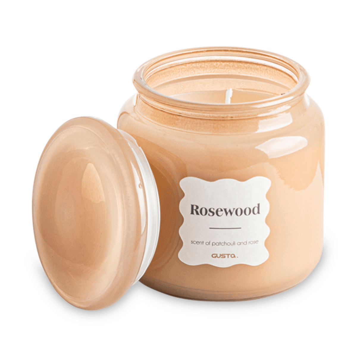 Geurkaars ROSEWOOD Apothekerspot Taupe