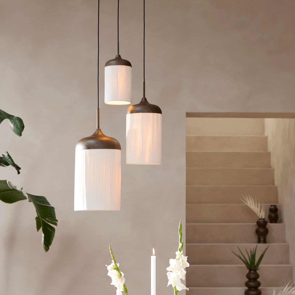 Hanglamp DANIA S Bruin/Creme