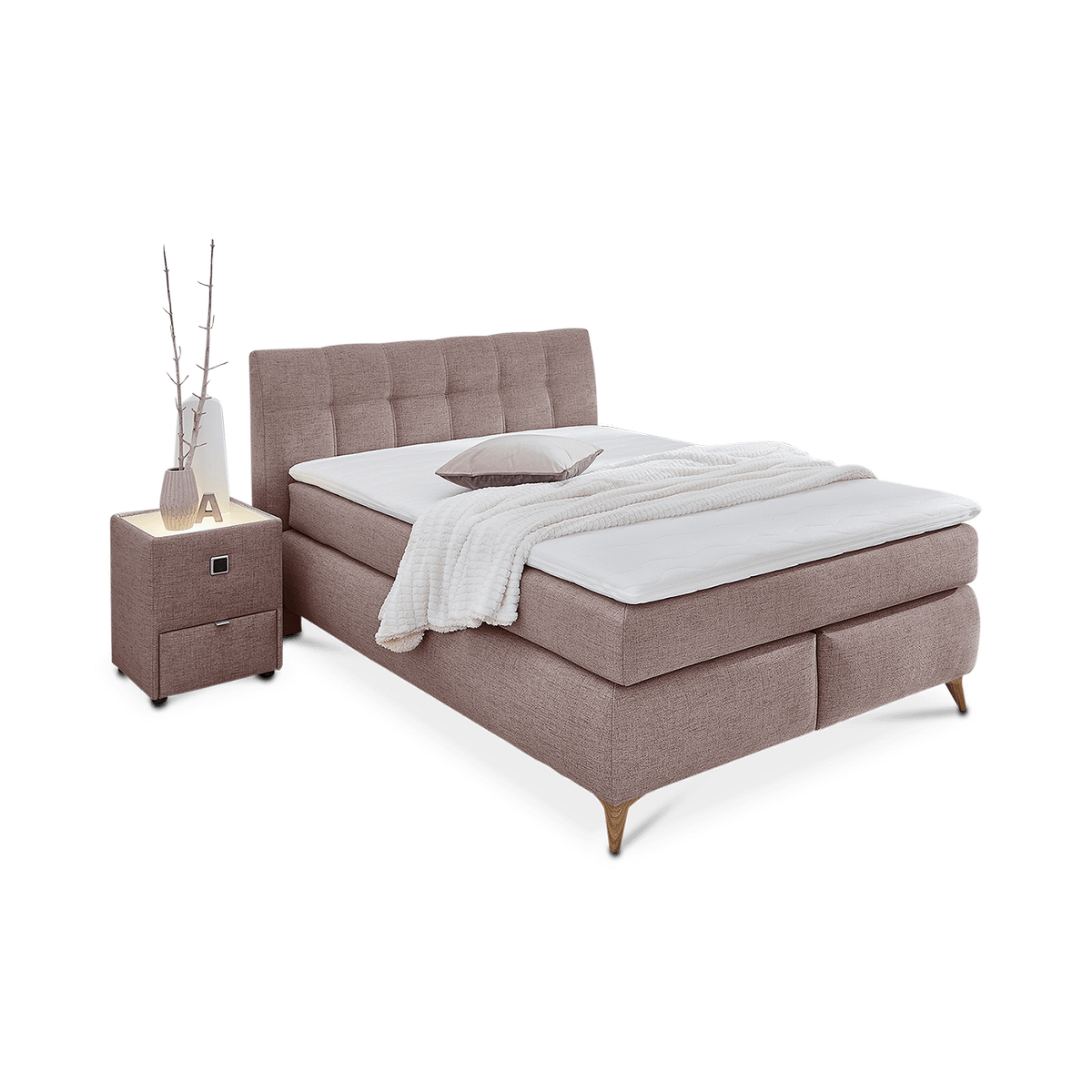 Boxspring STAPHORST Stof 369/05 Rose 140x200