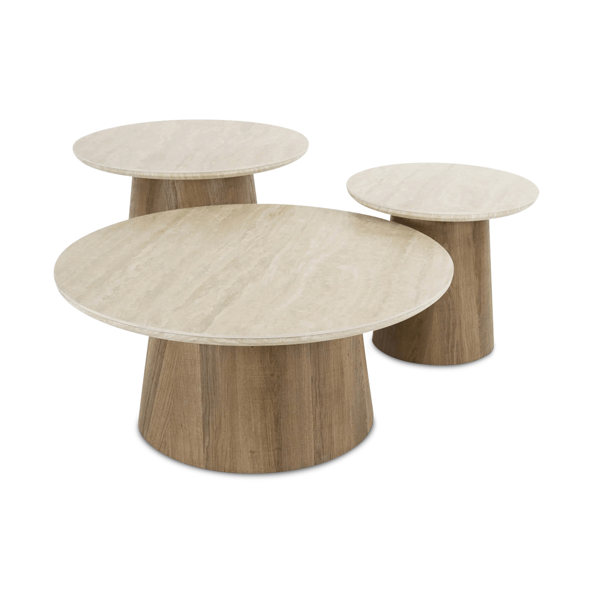 Salontafelset SOLIN Ø80/Ø60/Ø45