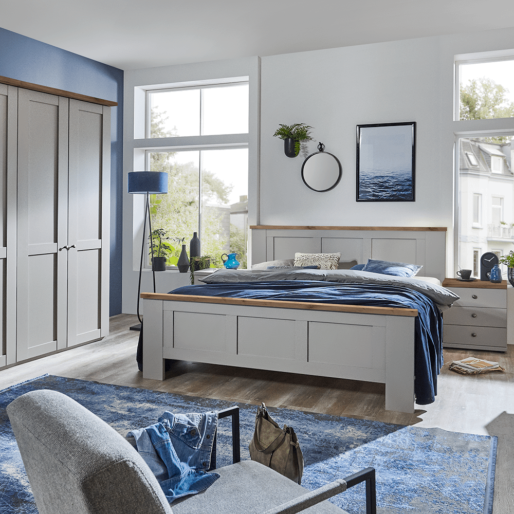 Nachttafel NAVAN Kiezelgrijs/Noors Eiken Decor B50